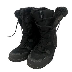 Columbia Women's Size 8 Black Fur-Lined Winter Boots